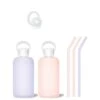 COTTON CANDY - LITTLE BOTTLE SET 500ML (16 OZ) -Drinkware Shop bkr bottle sip kit glass silicone water bottle silicone straw straw cap 16oz cotton candy demi bottle set 500ml 16 oz mxpfctb m16pb 35468442206379