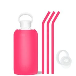 DEBBIE - BIG BOTTLE SIP KIT 1L (32OZ) -Drinkware Shop bkr bottle sip kit glass silicone water bottle silicone straw straw cap 32oz debbie big bottle sip kit 1l 32oz pkdebtb t32pb 0 35651320283307