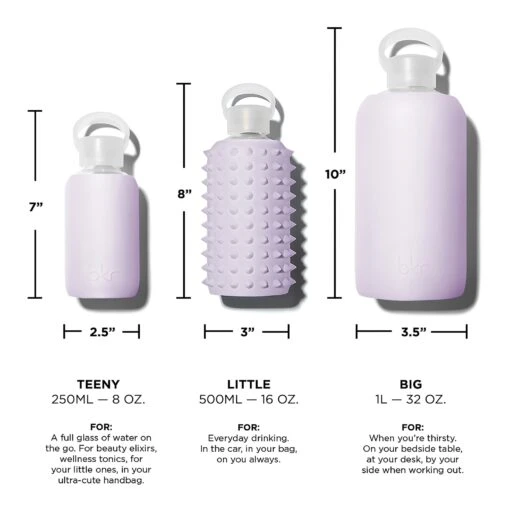 LALA SPIKED LITTLE BOTTLE 500ML (16OZ) -Drinkware Shop bkr glass water bottle 16oz spiked lala 500ml 16 oz vtllapk s16ht 812746022075 33549117718699 scaled