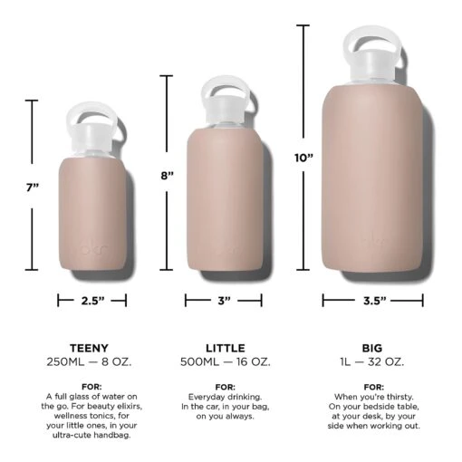 TEDDY BIG BOTTLE 1L (32OZ) -Drinkware Shop bkr glass water bottle 32oz teddy 1l 32 oz tnnkdpb s32ht 812746022037 33549121814699 scaled