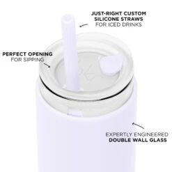 FOOF & THE COTTON CANDY - LITTLE CUP SIP KIT 355ML (12oz) -Drinkware Shop bkr insulated glass tumbler 12oz foof the cotton candy cup sip kit 355ml 12oz vtfcctb l12pb 34381042679979