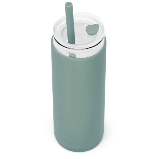 OCEAN & SEA FOREST - DEMI CUP SIP KIT 500ML (16oz) -Drinkware Shop bkr insulated sip kit double wall glass silicone tumbler silicone straw 16oz ocean sea forest demi cup sip kit 500ml 16oz 35616539082923