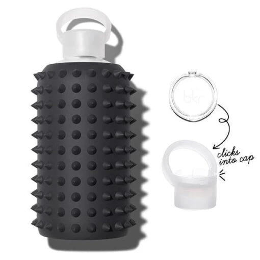 JET SPIKED - BIG KEEP KIT 1L (32OZ) -Drinkware Shop bkr keep kit compact glass water bottle 32oz spiked jet keep kit 1l 32 oz bkjtkpk g32pb 33549157761195