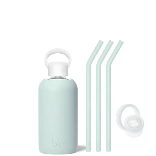 JAMES - LITTLE BOTTLE SIP KIT 500ML (16 OZ) -Drinkware Shop bkr sip kit silicone straw cap glass water bottle 16oz james little bottle sip kit 500ml 16 oz grjskpb t16pb 34994493030571