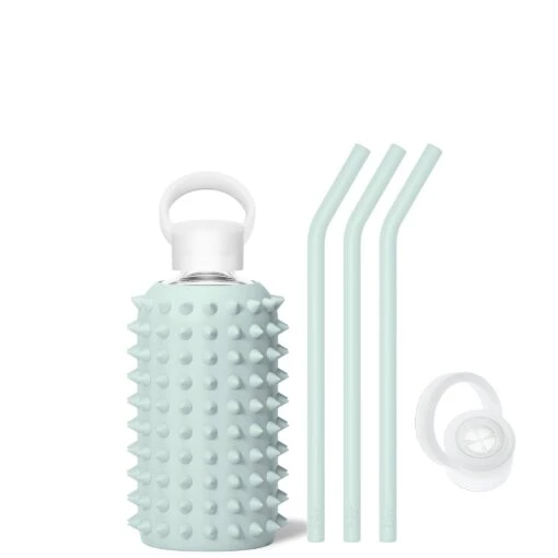 JAMES SPIKED - LITTLE BOTTLE SIP KIT 500ML (16OZ) -Drinkware Shop bkr sip kit silicone straw cap glass water bottle 16oz spiked james little bottle sip kit 500ml 16 oz grjskpk t16pb 34994492342443