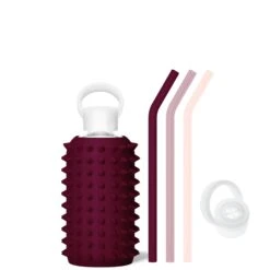 VALENTINA SPIKED & A KISS ON EACH CHEEK - LITTLE BOTTLE SIP KIT 500ML (16OZ) -Drinkware Shop bkr sip kit silicone straw cap glass water bottle 16oz spiked valentina a kiss on each cheek little bottle sip kit 500ml 16 oz rdvkcpk t16pb 34775397073067