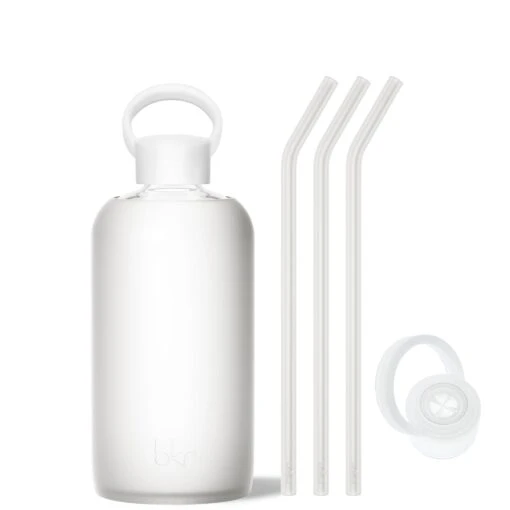 FROST - BIG BOTTLE SIP KIT 1L (32 OZ) -Drinkware Shop bkr sip kit silicone straw cap glass water bottle 32oz frost big bottle sip kit 1l 32 oz wtfskpb t32pb 34994504630443