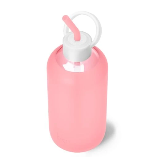 ROSE & THE CHAMPAGNE PINKS - BIG BOTTLE SIP KIT 1L (32 OZ) -Drinkware Shop bkr sip kit silicone straw cap glass water bottle 32oz rose the champagne pinks big bottle sip kit 1l 32 oz pkrcppb t32pb 35005356114091