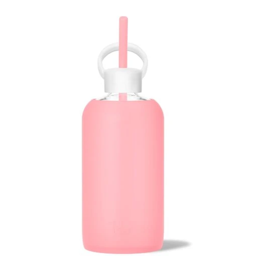 ROSE & THE CHAMPAGNE PINKS - BIG BOTTLE SIP KIT 1L (32 OZ) -Drinkware Shop bkr sip kit silicone straw cap glass water bottle 32oz rose the champagne pinks big bottle sip kit 1l 32 oz pkrcppb t32pb 35005356409003