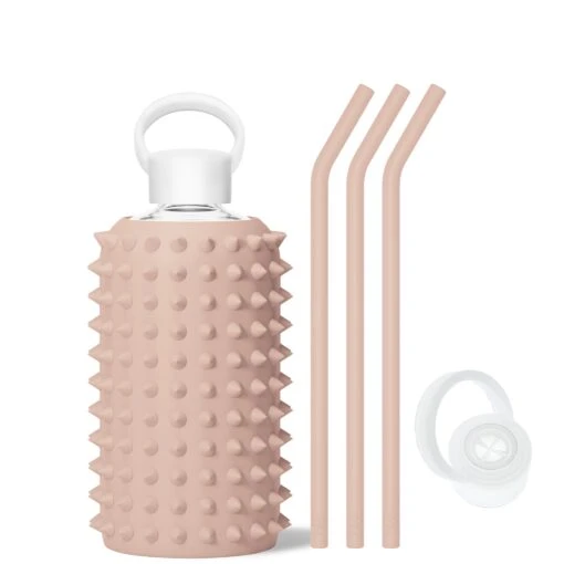 TEDDY SPIKED - BIG BOTTLE SIP KIT 1L (32OZ) -Drinkware Shop bkr sip kit silicone straw cap glass water bottle 32oz spiked teddy big bottle sip kit 1l 32 oz tntskpk t32pb 35006003642539