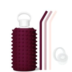 VALENTINA SPIKED & A KISS ON EACH CHEEK - BIG BOTTLE SIP KIT 1L (32OZ) -Drinkware Shop bkr sip kit silicone straw cap glass water bottle 32oz spiked valentina a kiss on each cheek big bottle sip kit 1l 32 oz rdvkcpk t32pb 34775391764651