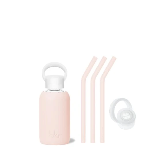 TUTU - TEENY BOTTLE SIP KIT 250ML (8 OZ) -Drinkware Shop bkr sip kit silicone straw cap glass water bottle 8oz tutu teeny bottle sip kit 250ml 8 oz pktskpb t08pb 34994667749547